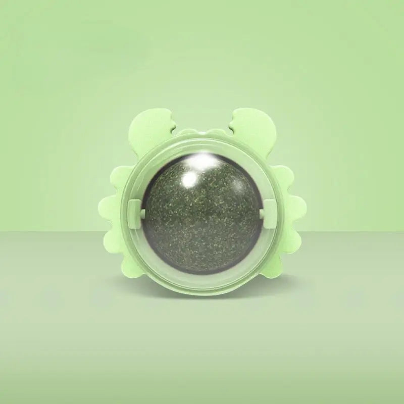 Boule murale Herbe à chat - vert et noir sur fond blanc pour stimuler le système intestinal
