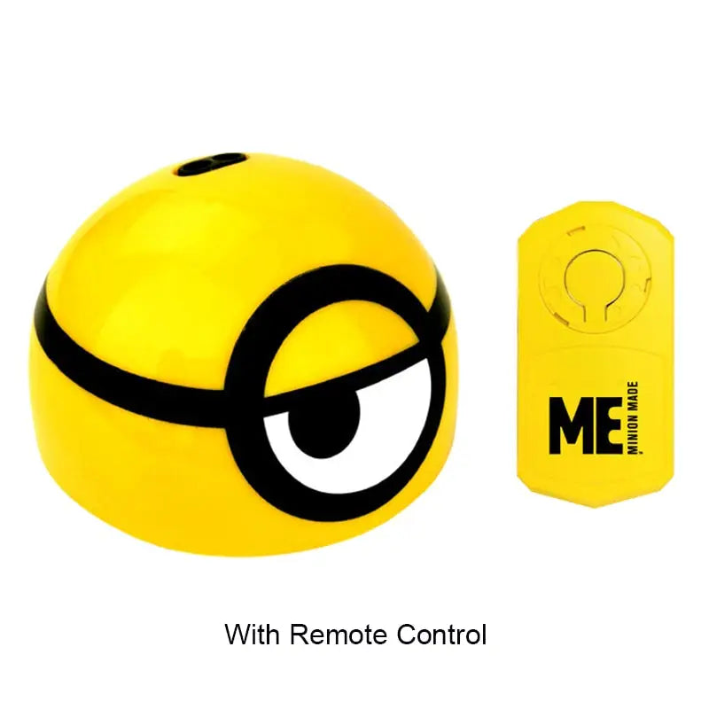 Jouet interactif avec capteur : Ballon jaune avec logo noir et blanc