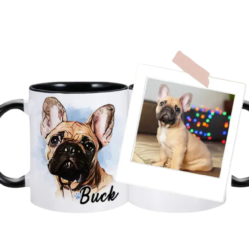 Touche personnelle votre animal : Cadeau unique - Mug personnalisé avec photo Transparent Background