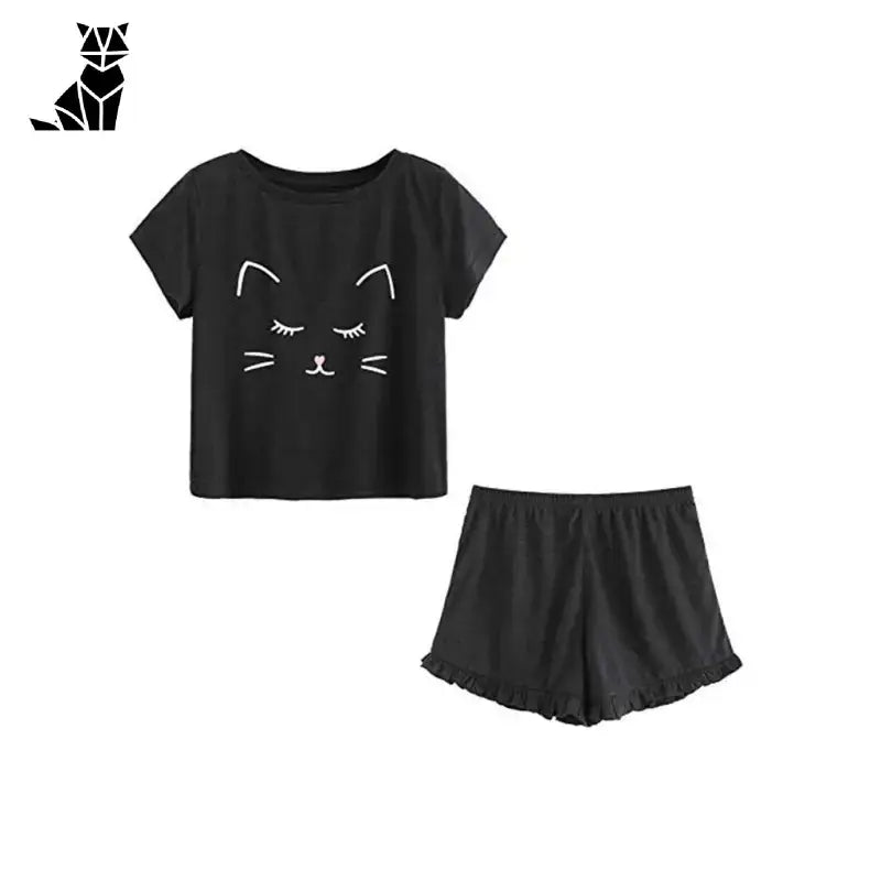 Adorable Pyjama Chat Pour Des Moments Cocooning Avec Votre Félin - Noir / s