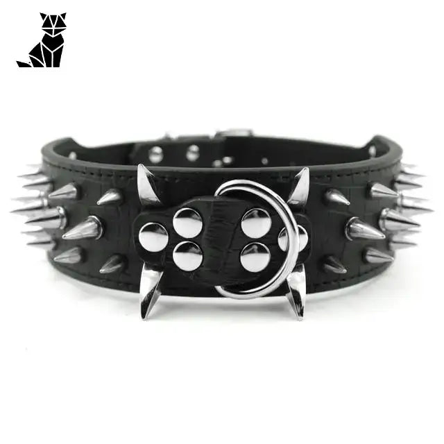 Collier Chien Clouté Ajustable Ultra Confortable Noir 2 / s