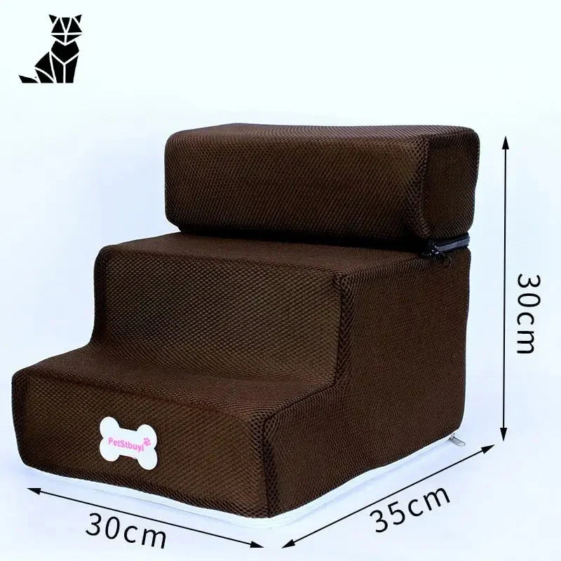 Escalier pour petits chiens avec trois marches : Lit et chaise confortables pour petits chiens