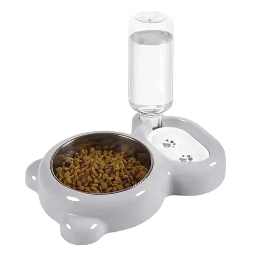 Gamelle double avec distributeur d’eau automatique Transparent Background
