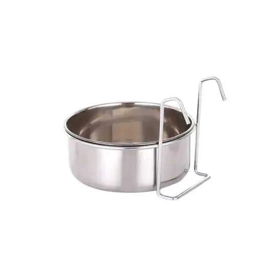 Gamelle pour cage en inox chien et chat Transparent Background