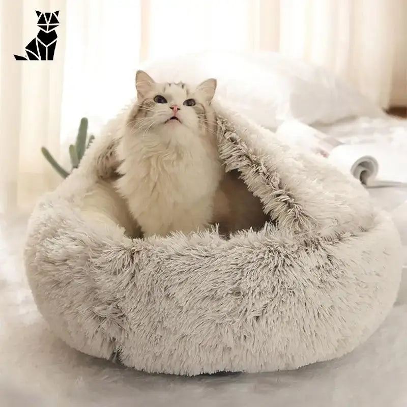 Lit Rond En Peluche Pour Un Sommeil Douillet De Votre Chat