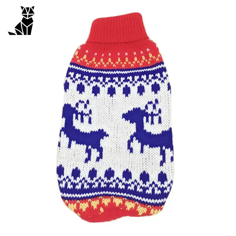 Pull de Noël pour chat : Pull festif rouge et blanc pour chien, conception de la Douceur hivernale