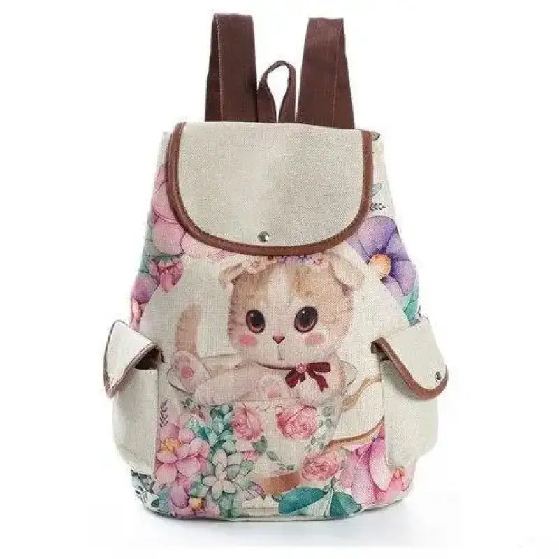 Sac à Dos De Voyage Avec Motif De Chat Pour Vos Aventures Aux Pays - Princesse