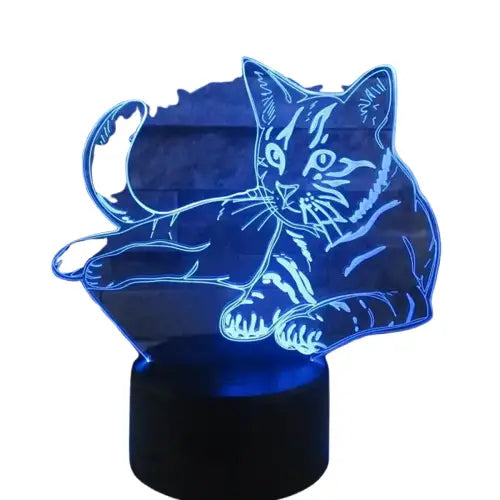 Sublime Lampe Chat 3d Avec éclairage Led Pour Une Ambiance Magique - Lampe 3d Transparent Background