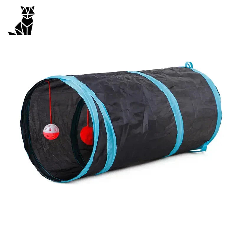 Tunnel de jeu pour chat en nylon durable avec balle rouge - Facile à Ranger